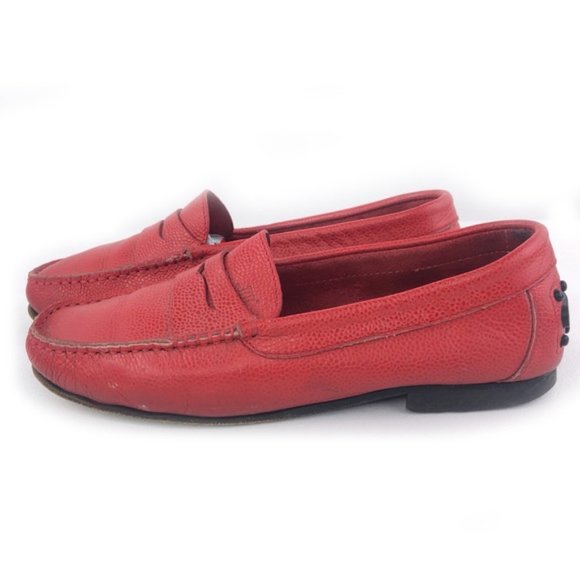 Johnny Lambs Red Leather Loafers EUR 37 - Picture 2 of 9